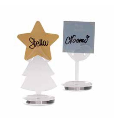 SEGNAPOSTO ALBERO/CUORE TRASP. KIT 6pz.