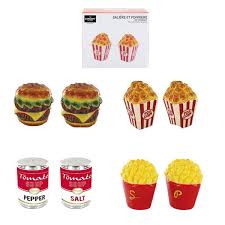 SET SALE E PEPE "FAST FOOD" IN CERAMICA