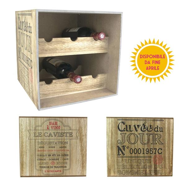 CANTINETTE BISTROT IN LEGNO PER 6 BOTTIGLIE