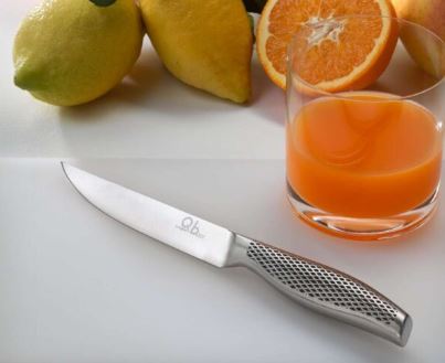 FLUO COLTELLO MULTIUSO ACCIAIO MANICO GOLD ROSE 12,5 CM QB