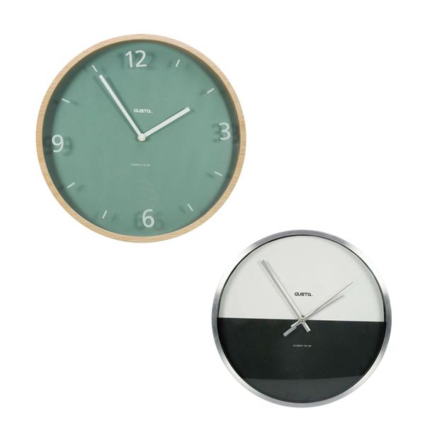 OROLOGIO DA PARETE IN ALLUMINIO NERO CM. 28