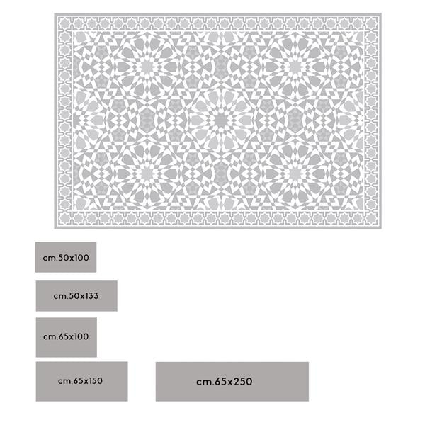 TAPPETO IN VINILE CM.50X133"CASABLANCA GRIGIO
