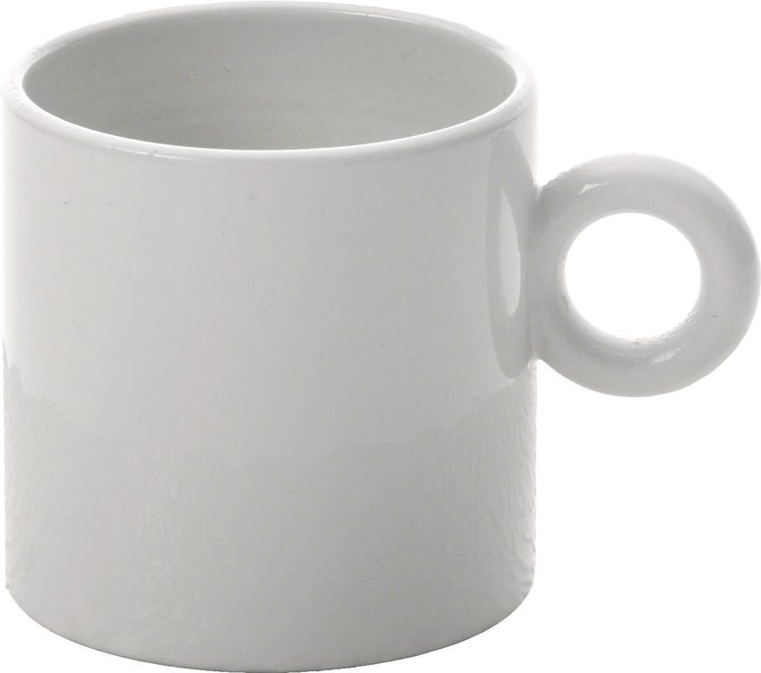 "DRESSED" MUG IN PORCELLANA BIANCA CON DECORO IN RILIEVO