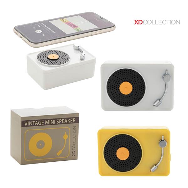 MINI SPEAKER WIRELESS 3W VINTAGE GIALLO