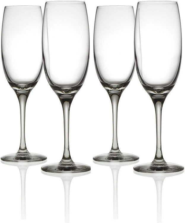 MAMI XL, SET DI 4 BICCHIERI PER SPUMANTI E CHAMPAGNE IN VETRO CRISTALLINO