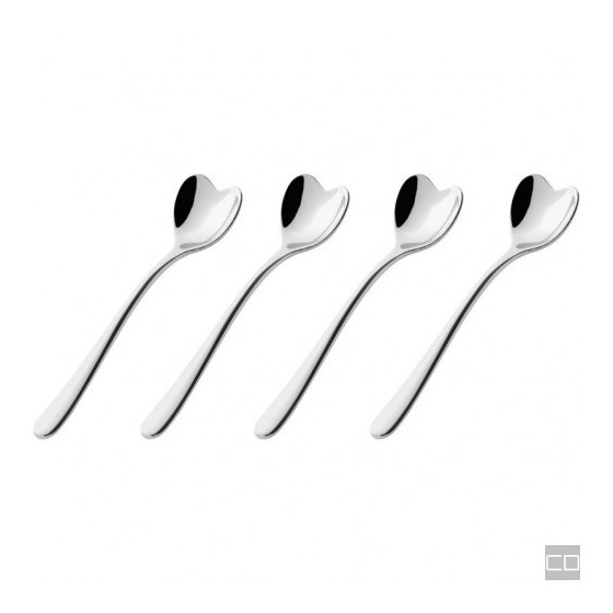 SET OF 4 HEART COFFEE SPOONS