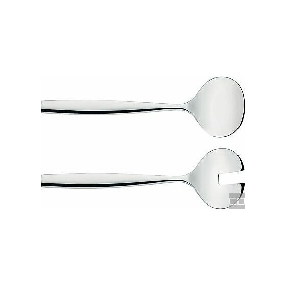 "DRESSED", SALAD CUTLERY IN POLISHED 18/10 STAINLESS STEEL WITH RELIEF DECORATION