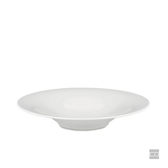 "KU" SOUP PLATE IN WHITE PORCELAIN