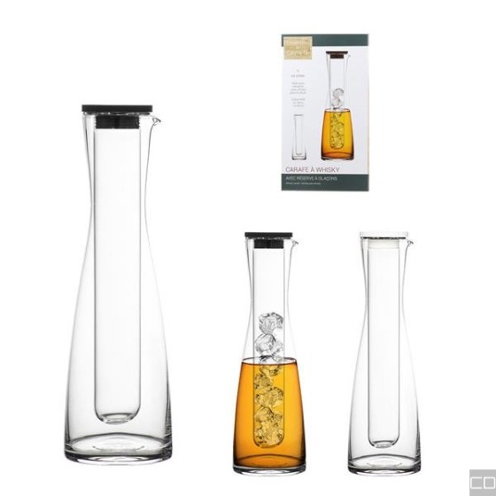 Glass carafe with ice compartment