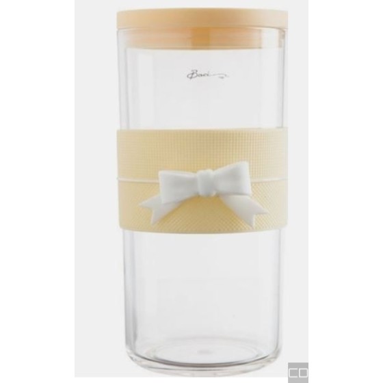 MAXI JAR WITH YELLOW BAND AND WHITE BOW