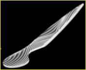 TAGLIACARTE CUT SHORT "WAVES" SILVER IN CRISTALLO ACRILICO TRASPARENTE CON INCISIONE 20X3