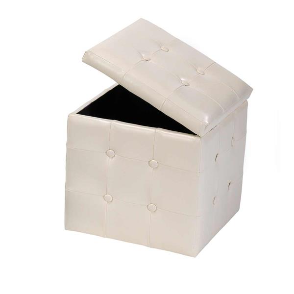 POUF CUBO APRIBILE PANNA IN SEMINPELLE