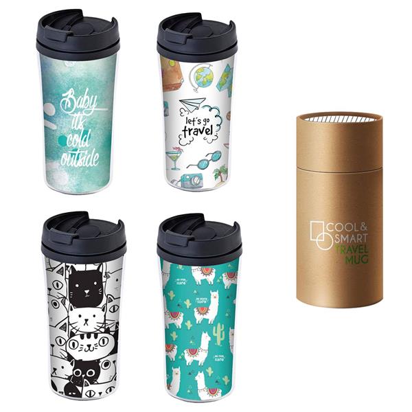 TRAVEL MUG "BABY IT'S COLD OUTSIDE" 280ML IN PP DOPPIA PARETE