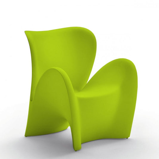 SEDIA LILY IN POLIETILENE VERDE GOFFRATO H 91 x L 63 x P 69 cm