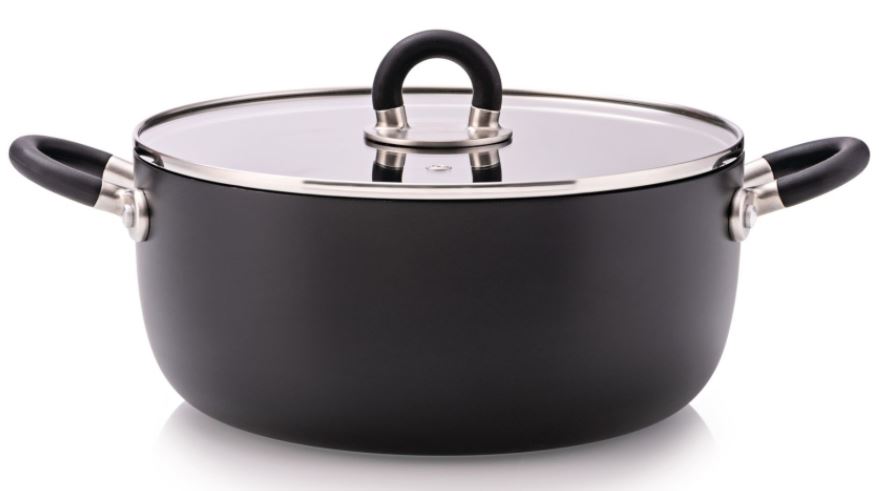 CASSERUOLA 2 MANICI NERO DM 24CM