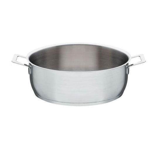 CASSERUOLA BASSA A DUE MANICI POTS&PANS IN ACCIAIO INOSSIDABILE 18/10. FONDO MAGNETICO, ADATTA ANCHE PER COTTURA AD INDUZIONE. 24 CM