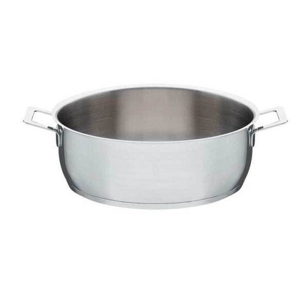 CASSERUOLA BASSA A DUE MANICI POTS&PANS IN ACCIAIO INOSSIDABILE 18/10. FONDO MAGNETICO, ADATTA ANCHE PER COTTURA AD INDUZIONE. 28 CM