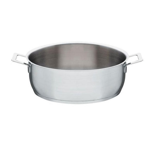 CASSERUOLA BASSA A DUE MANICI POTS&PANS IN ACCIAIO INOSSIDABILE 18/10. FONDO MAGNETICO, ADATTA ANCHE PER COTTURA AD INDUZIONE. 28 CM