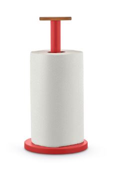 PORTAROTOLO CUCINA MATTINA LEGNO ROSSO