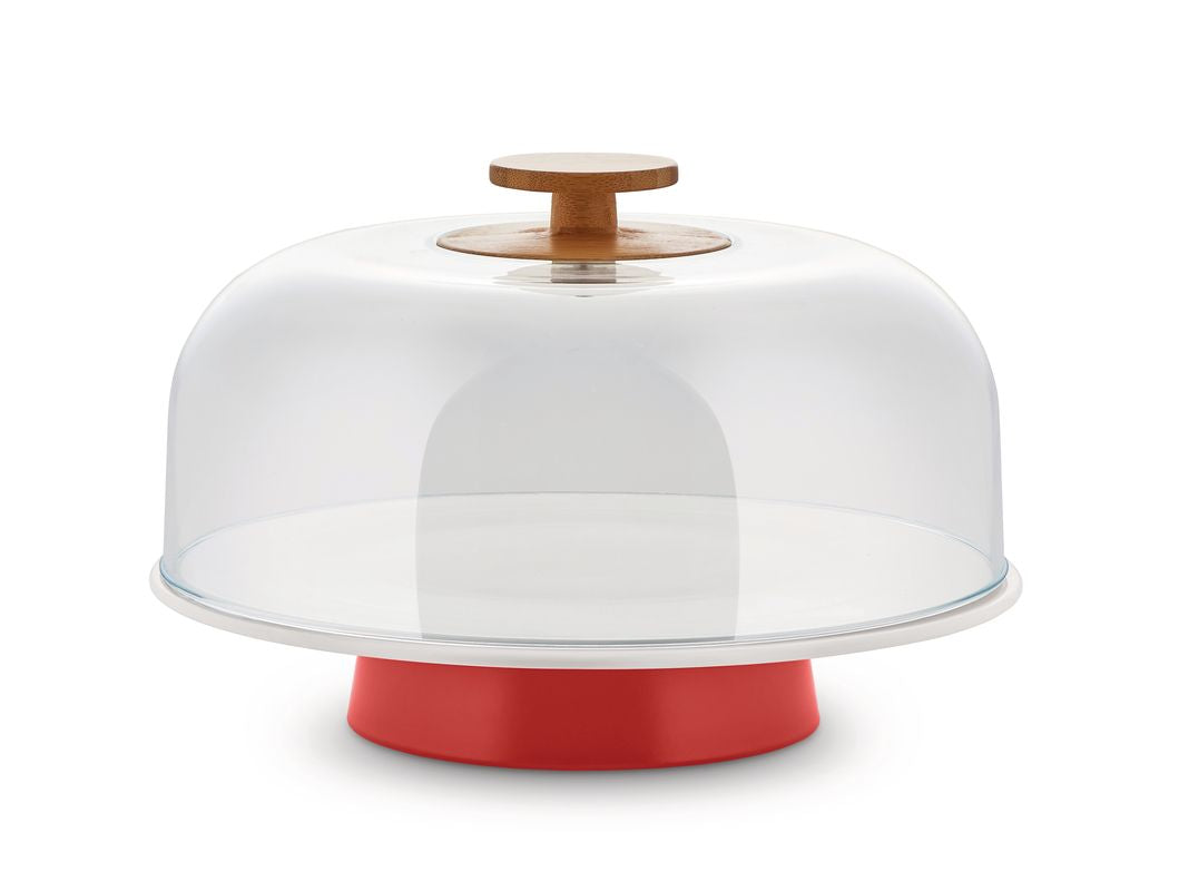 ALZATA CON CAMPANA MATTINA LEGNO ROSSO