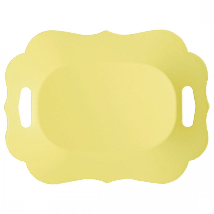 VASSOIO C/MANICI CM 42X32 GIALLO