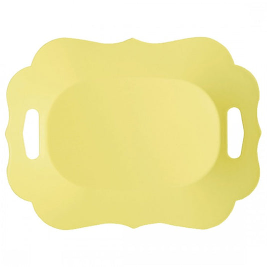 VASSOIO C/MANICI CM 42X32 GIALLO
