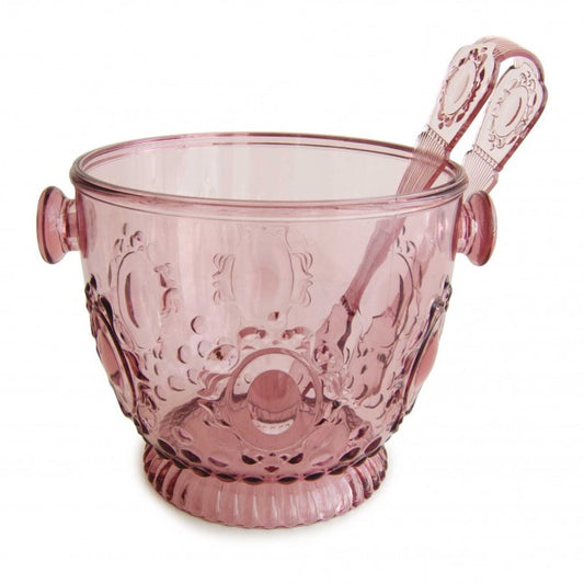 SECCHIELLO GHIACCIO CON PINZA ROSA ANTICO