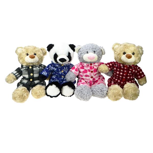 PELUCHE "PIGIAMA BUDDIES" CON  RISCALDABILE INSERTO IN MICROGRANULI PROFUMATO ALLA LAVANDA DA RISCALDARE NEL MICROONDE
