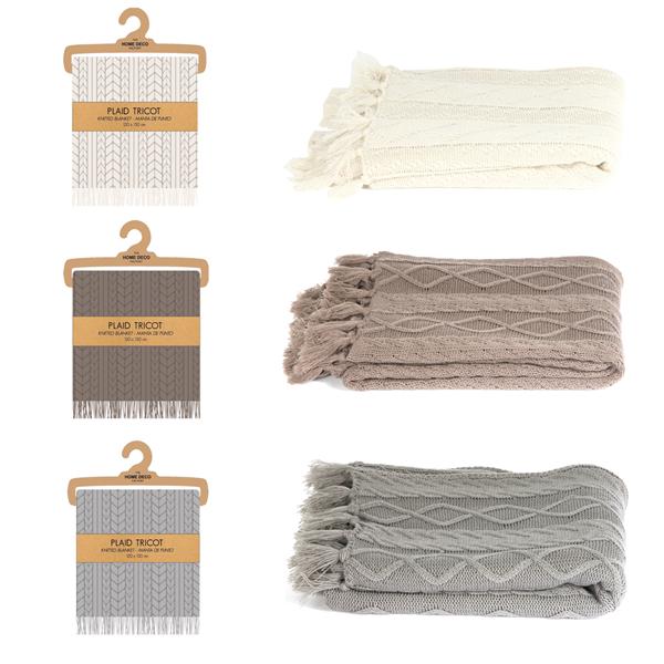 COPERTA IN MAGLIA BIANCA