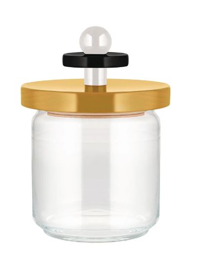 BARATTOLO 100cl CON COPERCHIO IN LEGNO GIALLO