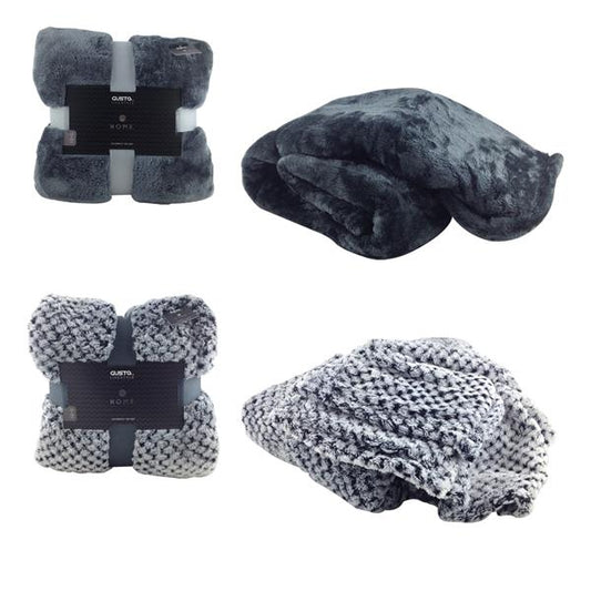 COPERTA IN PILE "WAFFLE" BI-COLORE GUSTO