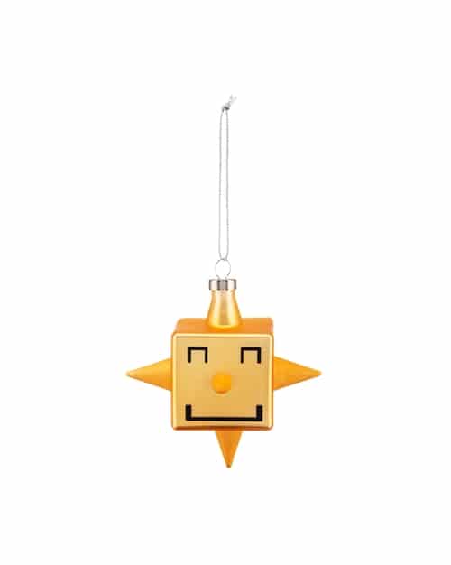 CUBIK STAR, DECORAZIONE NATALIZIA IN VETRO SOFFIATO. DECORATA A MANO