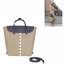 BORSA URBAN DOWNTOWN CAMMEL WHITE FINE LINE