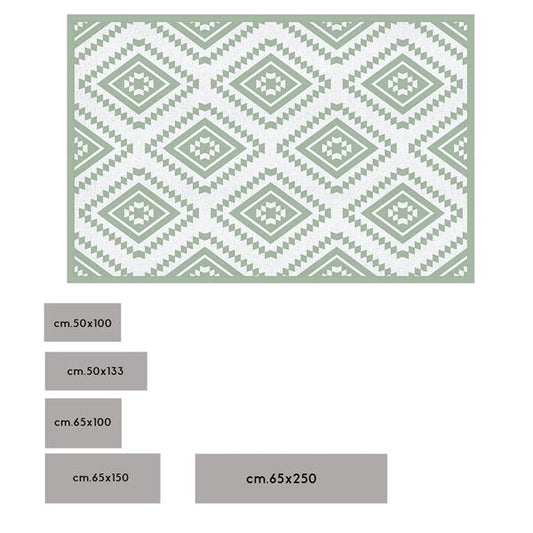 TAPPETO IN VINILE CM.65X150"MARRAKECH VERDE