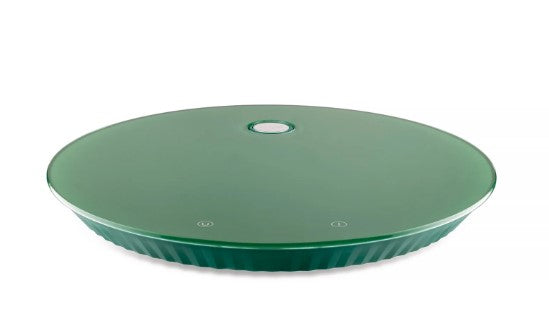PLISSE', BILANCIA DA CUCINA DIGITALE IN RESINA IN TERMOPLASTICA E VETRO TEMPRATO,VERDE