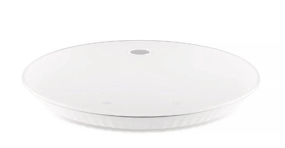 PLISSE', BILANCIA DA CUCINA DIGITALE IN RESINA IN TERMOPLASTICA E VETRO TEMPRATO,BIANCO