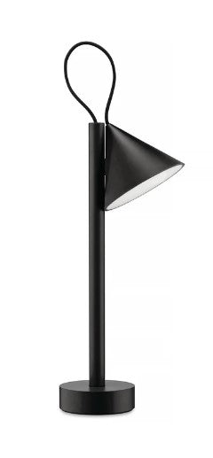 "TSUMIKI"LAMPADA PORTATILE IN METALLO E RESINA TERMOPLASTICA,NERO