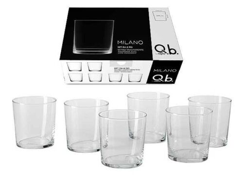 SET 6 BICCHIERI 345 ML VETRO TRASPARENTE