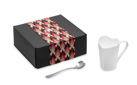 "ALESSI & TEA" SET COMPOSTO DA "TO" MUG IN BONE CHINA (MMI24) E "BIG LOVE " CUCCHIAINO IN ACCIAIO INOSSIDABILE 18/10 (AMMI01CU)