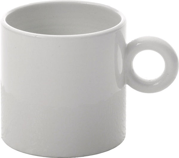 "DRESSED" TAZZA DA CAFFE' IN PORCELLANA BIANCA CON DECORO IN RILIEVO