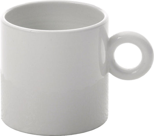 "DRESSED" TAZZA DA CAFFE' IN PORCELLANA BIANCA CON DECORO IN RILIEVO