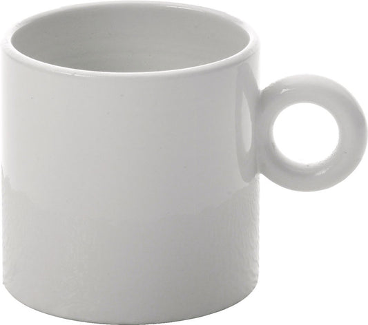"DRESSED" MUG IN PORCELLANA BIANCA CON DECORO IN RILIEVO