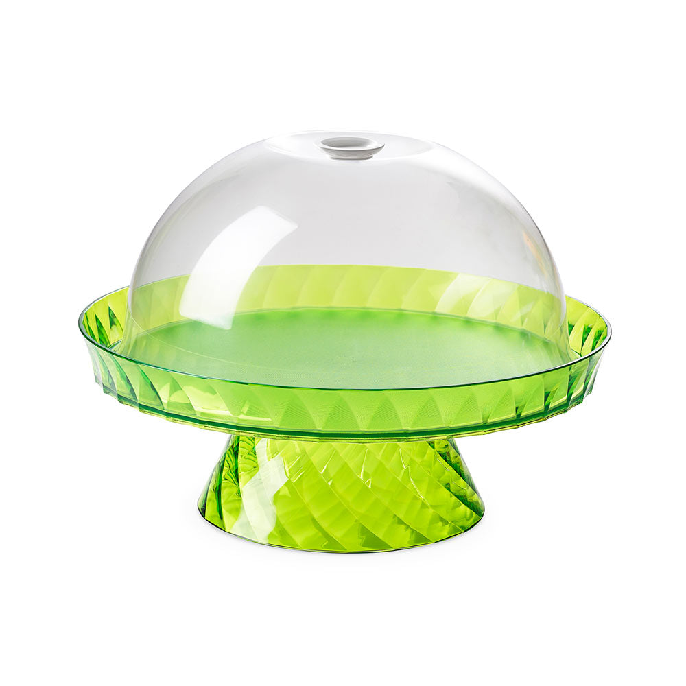 TORTIERA CON ALZATA 36CM DIAMOND VERDE BRILLANTE