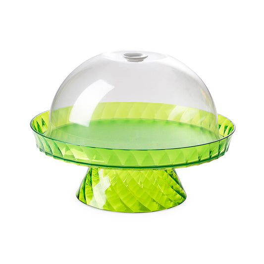 TORTIERA CON ALZATA 36CM DIAMOND VERDE BRILLANTE