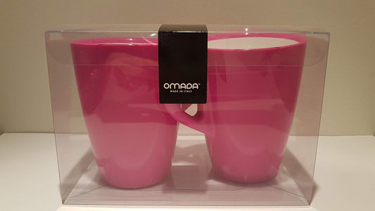 SET 2 MUG  EAT TOP FUCSIA