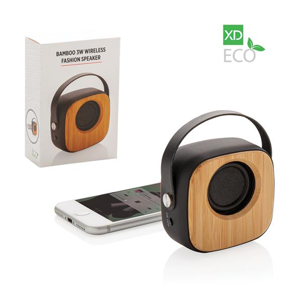 SPEAKER WIRELESS 3W FASHION IN BAMBU'
