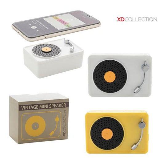 MINI SPEAKER WIRELESS 3W VINTAGE GIALLO