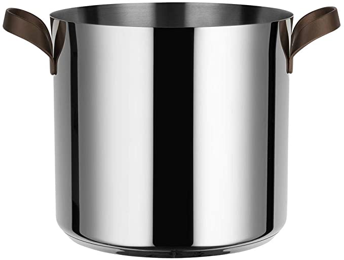 EDO, PENTOLA IN ACCIAIO INOSSIDABILE 18/10. MANICI IN ACCIAIO INOSSIDABILE 18/10 CON RIVESTIMENTO IN PVC MARRONE. FONDO IN ACCIAIO MAGNETICO ADATTO ANCHE ALLA COTTURA AD INDUZIONE.