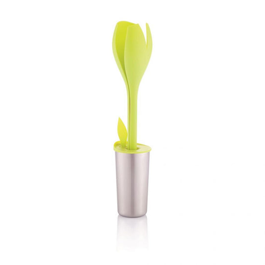 SET INSALATA "TULIP" CON OLIERA VERDE