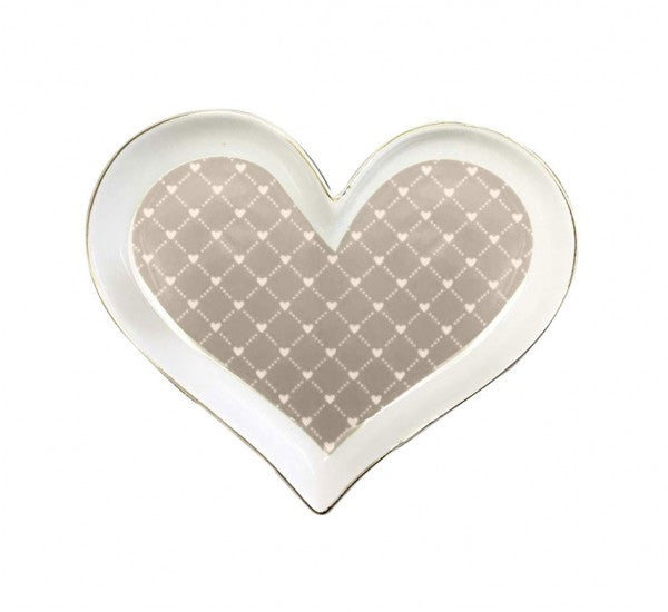 PIATTO CUORE ROMANCE TORTORA